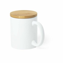 Tasse avec Couvercle 146586 Céramique Blanc (370 ml) (36 Unités)