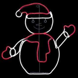 FEERIC LIGHTS & CHRISTMAS Forme tube Bonhomme de neige - L 50 cm