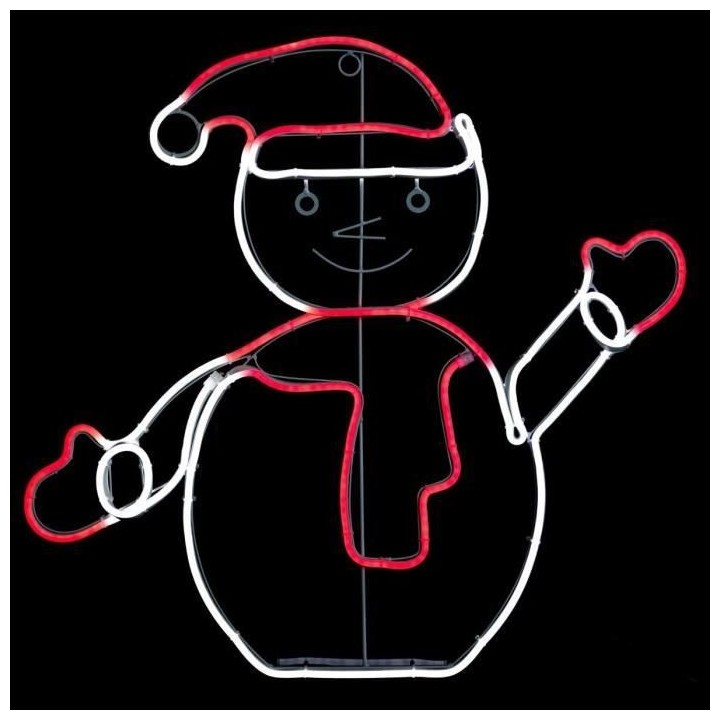 FEERIC LIGHTS & CHRISTMAS Forme tube Bonhomme de neige - L 50 cm
