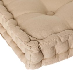 Coussin de sol Dorian - 40 x 40 cm - Beige Lin