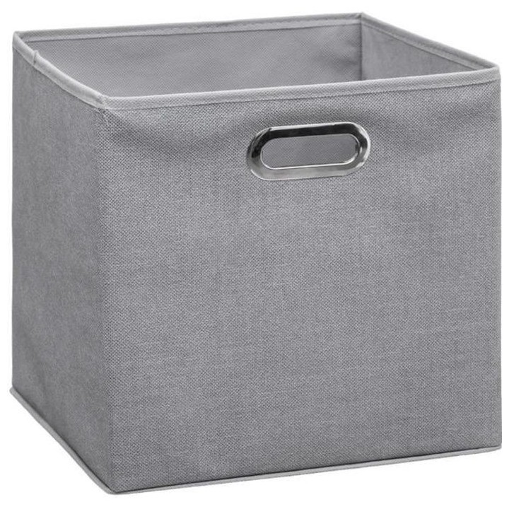 Boîte de rangement/tiroir pour meuble en tissu 31x31 cm - Gris chiné