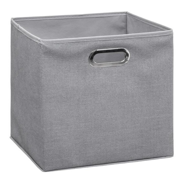 Boîte de rangement/tiroir pour meuble en tissu 31x31 cm - Gris chiné