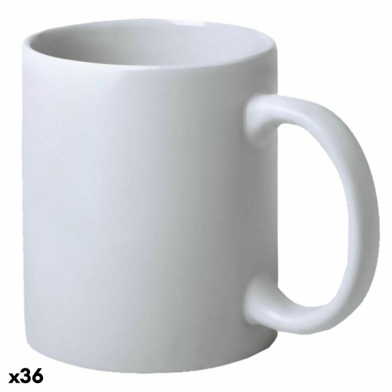 Tasse en Céramique Top Can Cap 146286 Blanc (350 ml) (36 Unités)