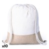 Sac à dos serré par des ficelles 145982 Jute (10 Unités)