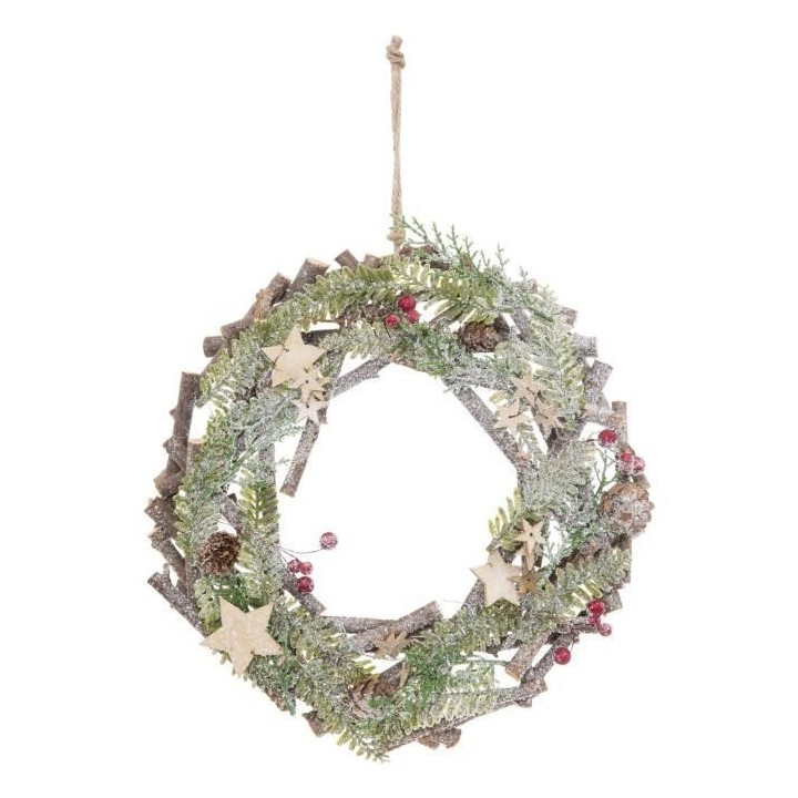 FEERIC LIGHTS & CHRISTMAS Couronne a suspendre avec des branches - 30