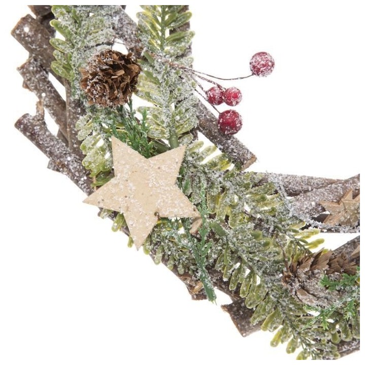 FEERIC LIGHTS & CHRISTMAS Couronne a suspendre avec des branches - 30