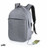 Sac à Dos pour Portable et Tablette avec Sortie USB 146215 Gris (40 Unités)