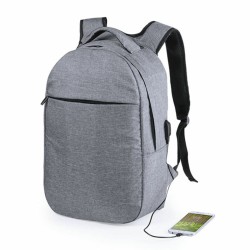 Sac à Dos pour Portable et Tablette avec Sortie USB 146215 Gris (40 Unités)