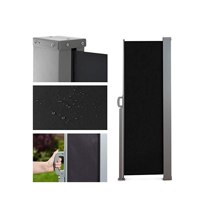 Paravent retractable 1,6 x 3 m Gris