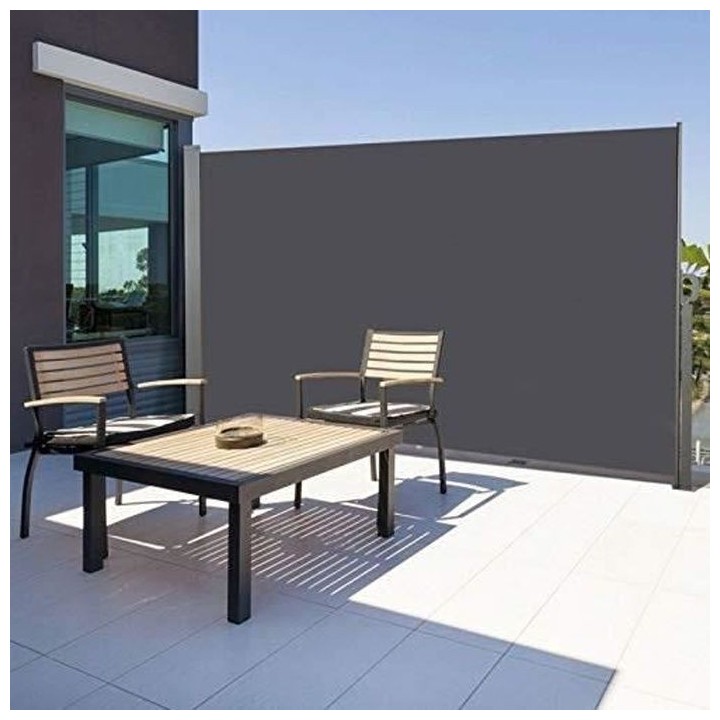 Paravent retractable 1,8 x 3 m Gris