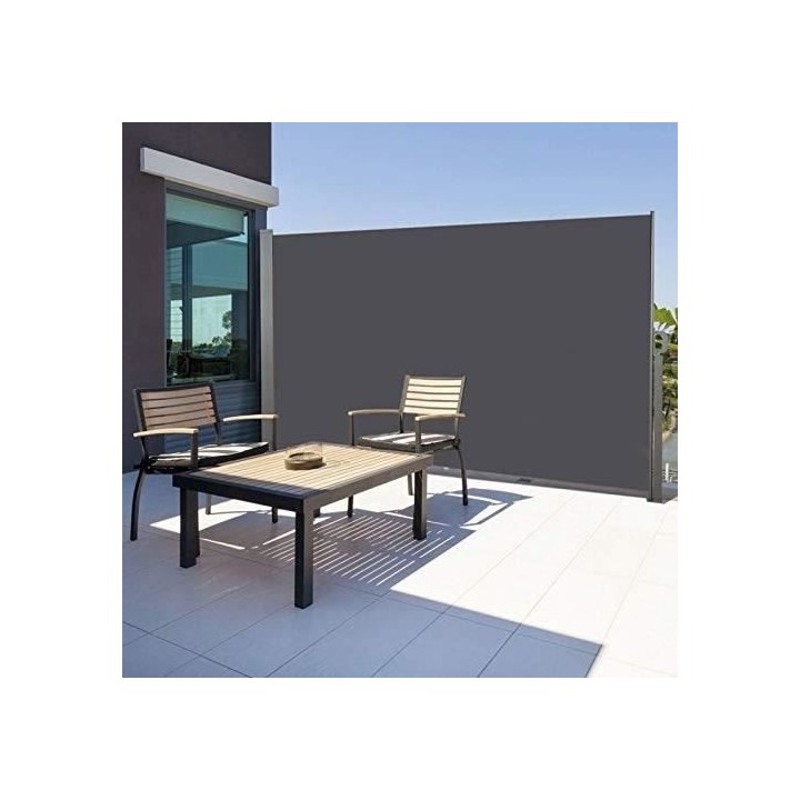 Paravent retractable 2 x 3 m Gris