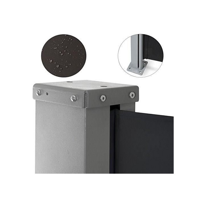 Paravent retractable 2 x 3 m Gris