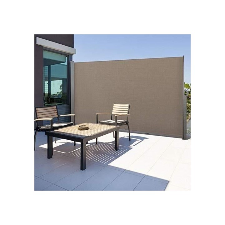 Paravent retractable 1,6 x 3 m Taupe