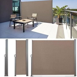 Paravent retractable 1,6 x 3 m Taupe