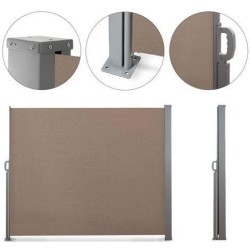 Paravent retractable 1,6 x 3 m Taupe