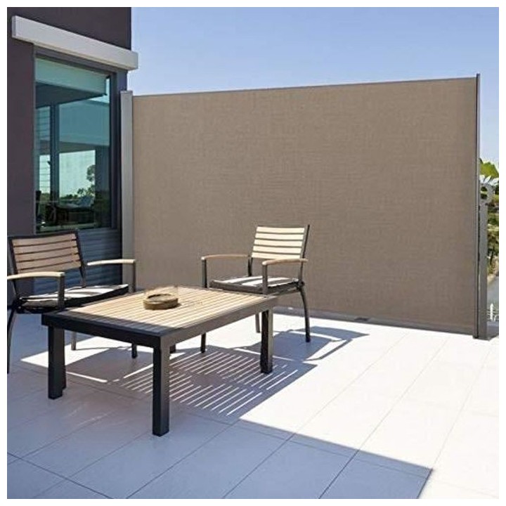 Paravent retractable 1,8 x 3 m Taupe