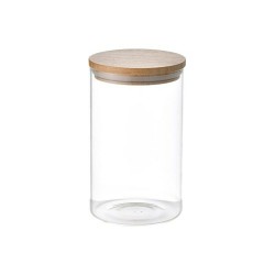 Set de 3 Boites San Ignacio Verre Transparent Bambou