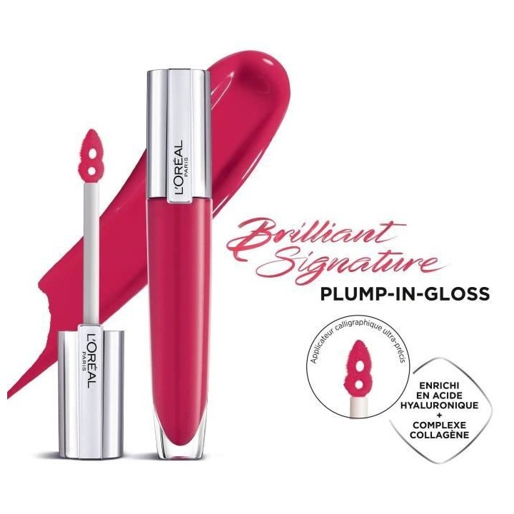 Encre a levres L'OREAL PARIS Brilliant Signature Gloss effet volume -