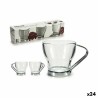 Ensemble de tasses à café Argenté Métal Transparent verre 24 Unités