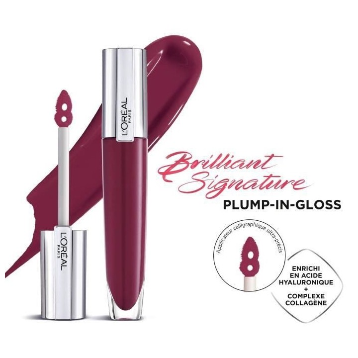 Encre a levres L'OREAL PARIS Brilliant Signature Gloss effet volume -