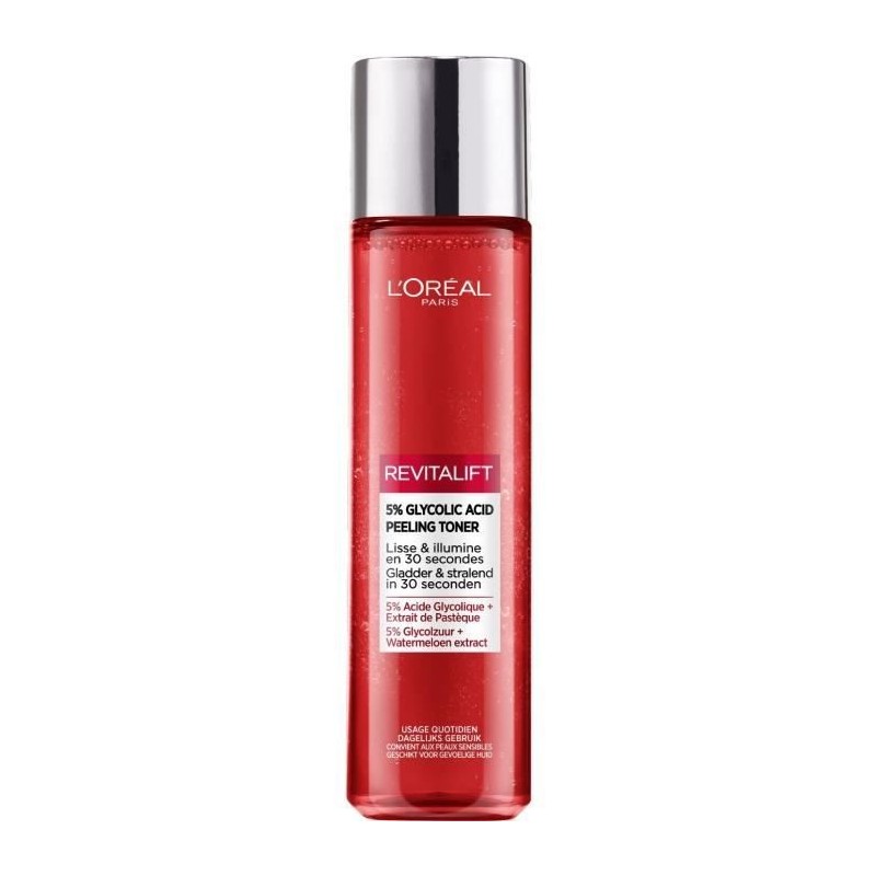 Lotion exfoliante L'OREAL PARIS Revitalift effet Peeling a l'Acide Glycolique 5% - 180 ml