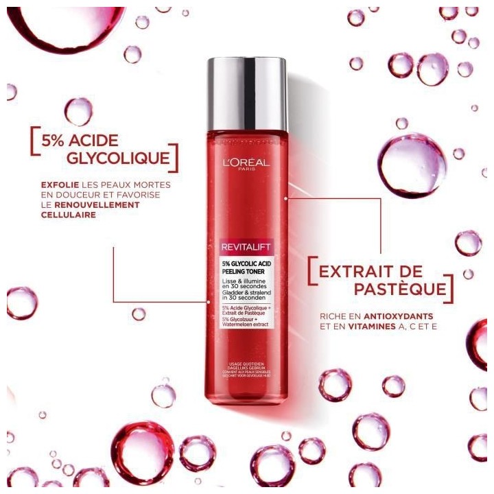 Lotion exfoliante L'OREAL PARIS Revitalift effet Peeling a l'Acide Gly