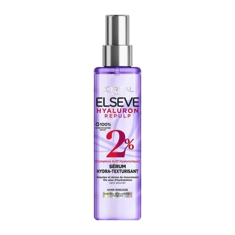 Sérum Elseve L'OREAL PARIS Hyaluron Repulp - Pour cheveux déshydratés - 150 ml