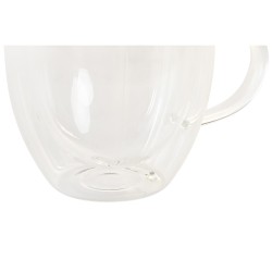 Ensemble de tasses à café DKD Home Decor 250 ml Verre Transparent Verre Borosilicaté