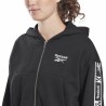 Veste de Sport pour Femme Reebok Tape Pack Full Zip Noir