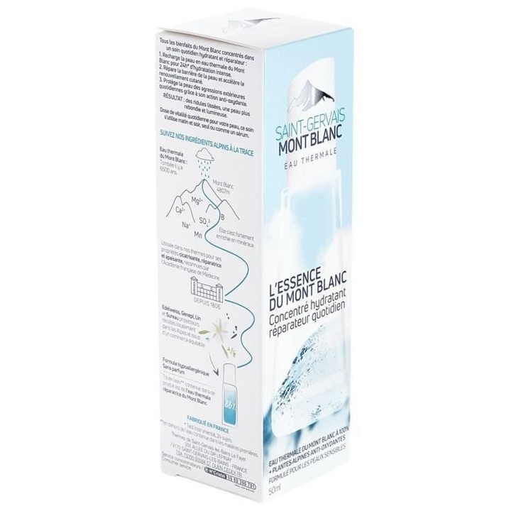 Hydratation Visage SAINT GERVAIS MONT BLANC L'Essence du Mont Blanc -