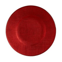 Assiette plate Rouge verre...