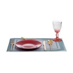 Assiette plate Rouge verre 6 Unités (21 x 2 x 21 cm)