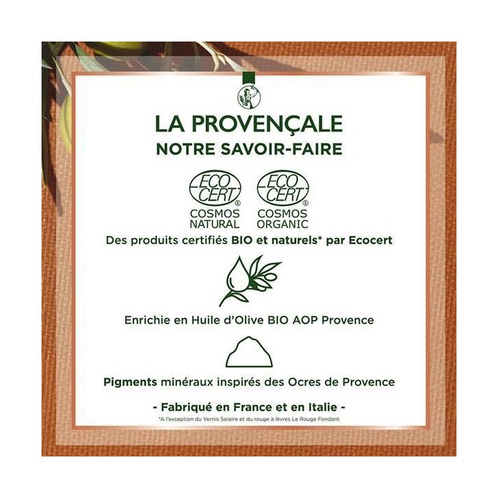 Rouge a Levres Liquide LA PROVENCALE Bio Rouge Solaire - 120 Rose de C