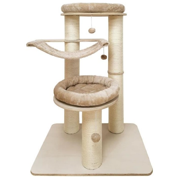Arbre a chat OLIVER - 93x82x123cm - Creme