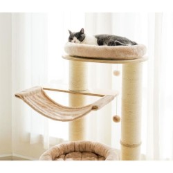 Arbre a chat OLIVER - 93x82x123cm - Creme