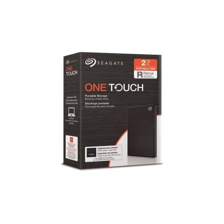 SEAGATE - Disque Dur Externe - One Touch HDD - 2To - USB 3.0 (STKB2000