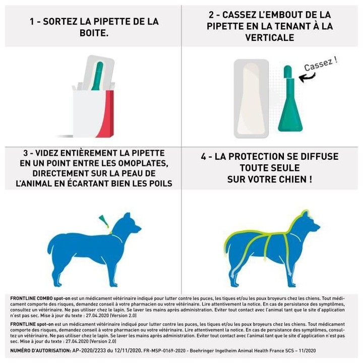 Frontline Combo Chien S 6 pipettes