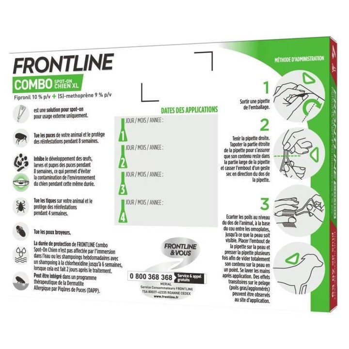 Frontline Combo Chien XL 4 pipettes
