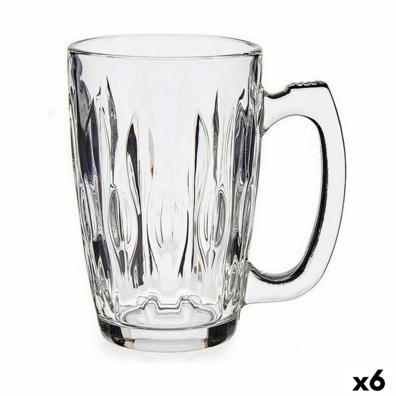 Tasse mug Abstrait Transparent verre 6 Unités (340 ml)