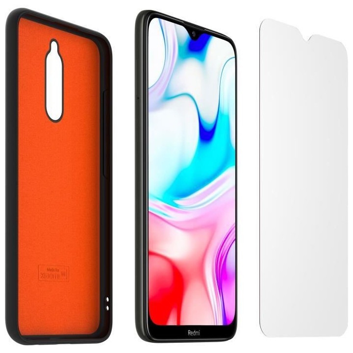 Pack Coque et Verre trempé pour Xiaomi Redmi 8 + Assurance casse dura