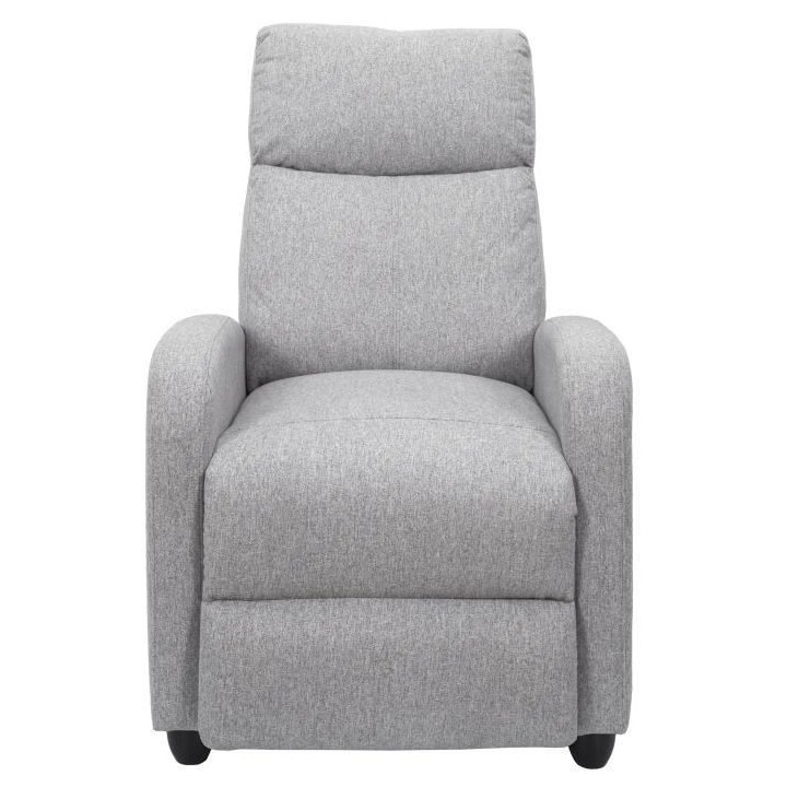 DREAM - Fauteuil de relaxation - Tissu - Gris - L 67 x P 98 x H 97 cm