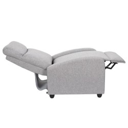 DREAM - Fauteuil de relaxation - Tissu - Gris - L 67 x P 98 x H 97 cm