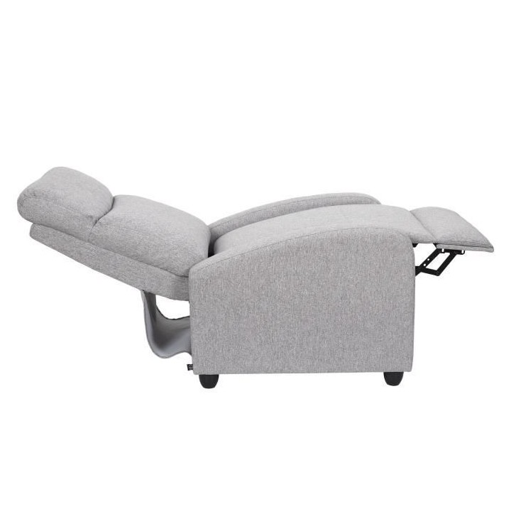 DREAM - Fauteuil de relaxation - Tissu - Gris - L 67 x P 98 x H 97 cm