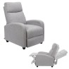 DREAM - Fauteuil de relaxation - Tissu - Gris - L 67 x P 98 x H 97 cm