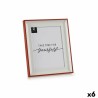 Cadre photo Verre Rouge Blanc Plastique (2,5 x 31,2 x 26 cm) (6 Unités)