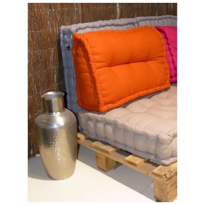 Dossier Cale-Reins 100% coton 60x22/11xH45 cm orange