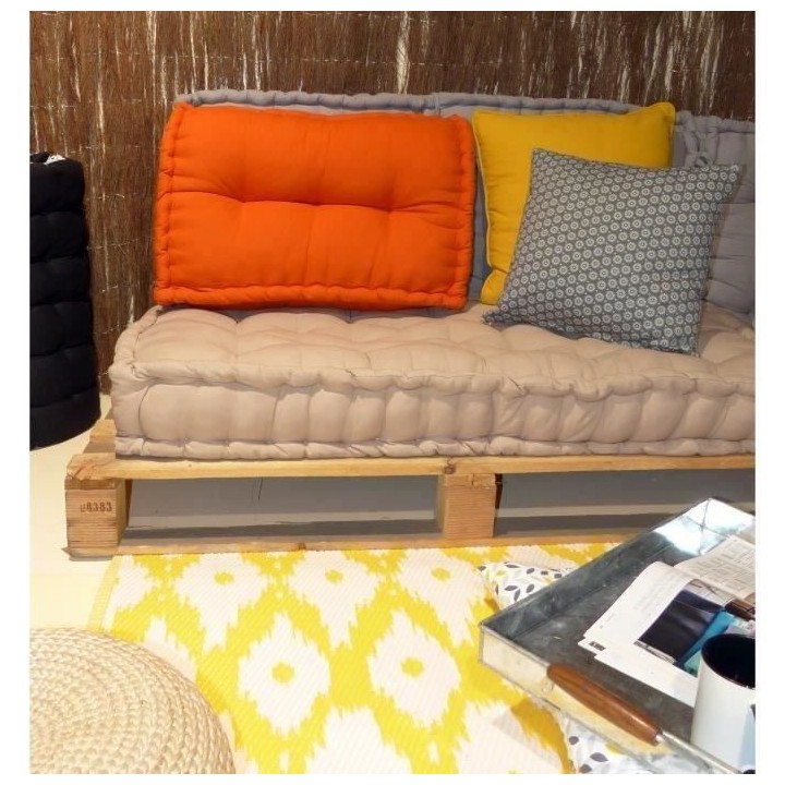 Dossier Cale-Reins 100% coton 60x22/11xH45 cm orange