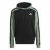 Sweat à capuche homme Adidas Essentials Mélange French Terry Noir