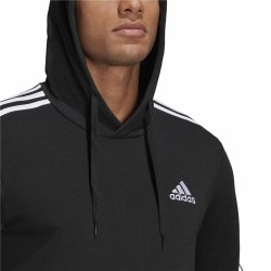 Sweat à capuche homme Adidas Essentials 3 Stripes Noir