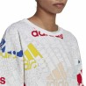 Sweat sans capuche femme Adidas Essentials Multi-Coloured Blanc